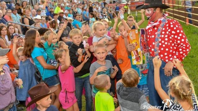 Clown at rodeo