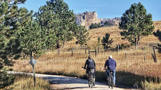 Riders near Mt Rushmore