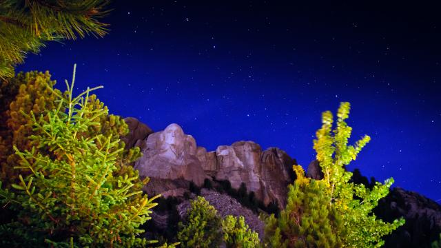 Evening Lighting Ceremony at Mount Rushmore