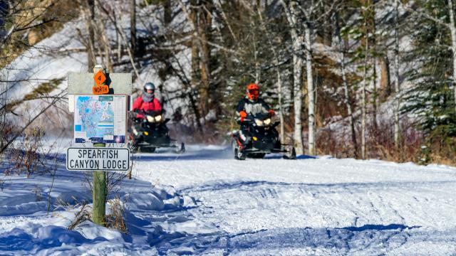 Snowmobiling