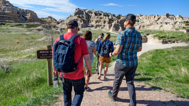 Badlands Hiking with Friends