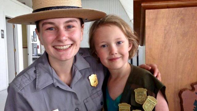 Jr. Ranger photo with kids