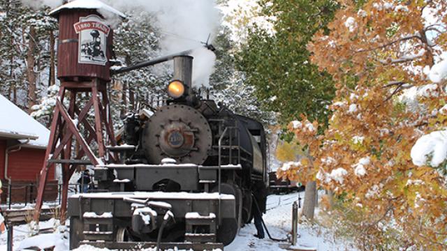 1880 Train Winter scene