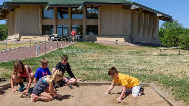 kids in sand