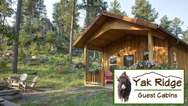 Yak Ridge Guest Cabins with logo