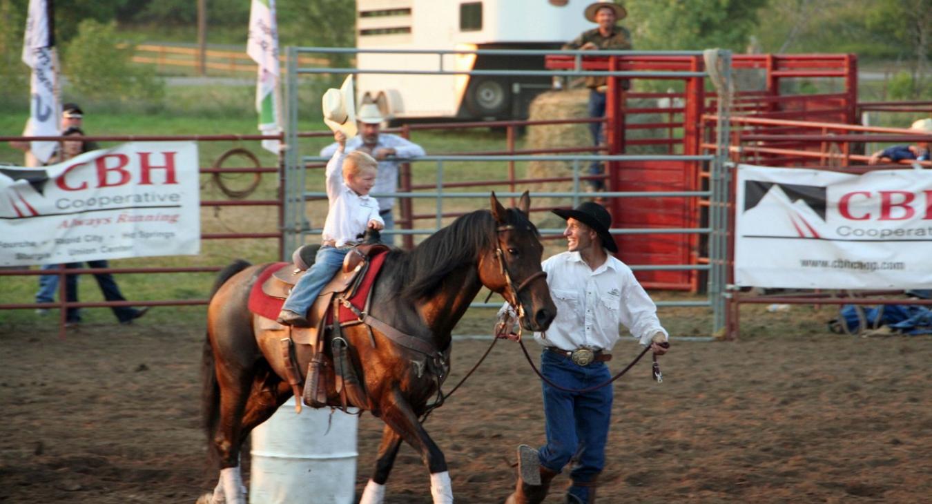 kids riding horses