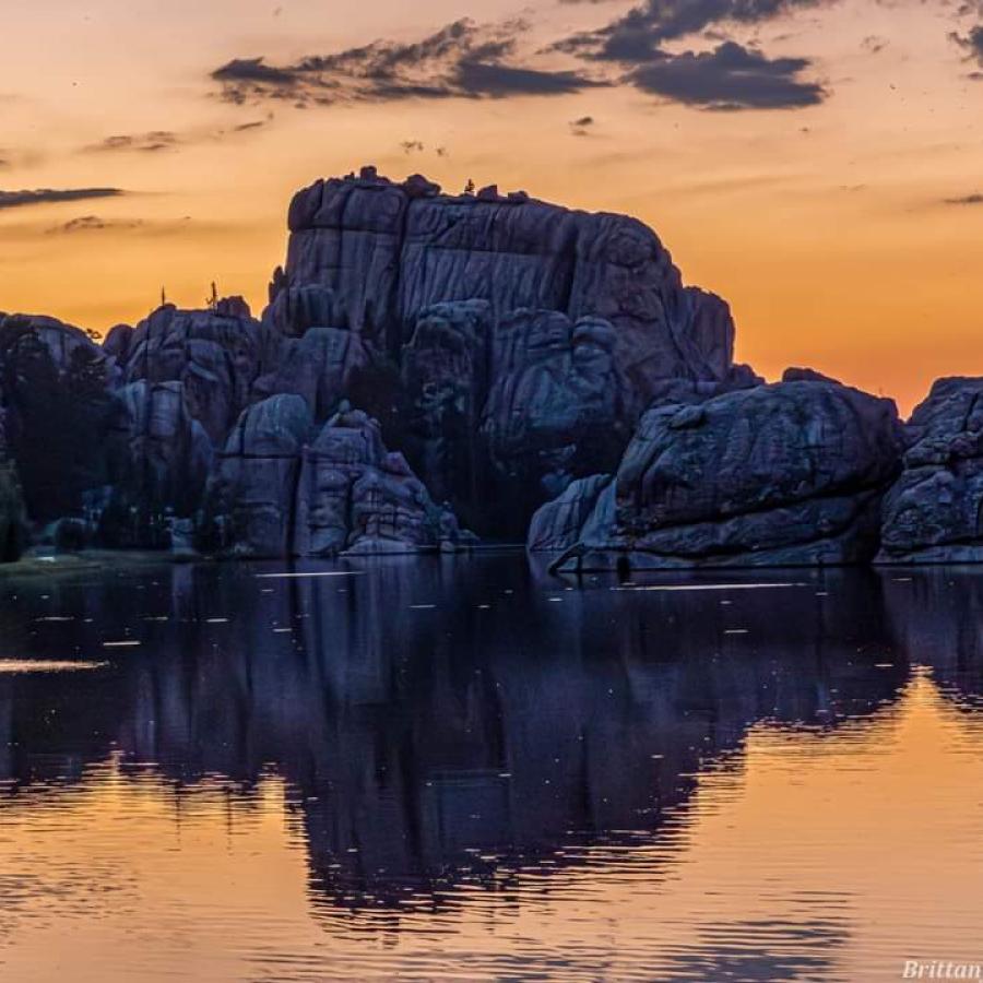 Sunset over Sylvan Lake