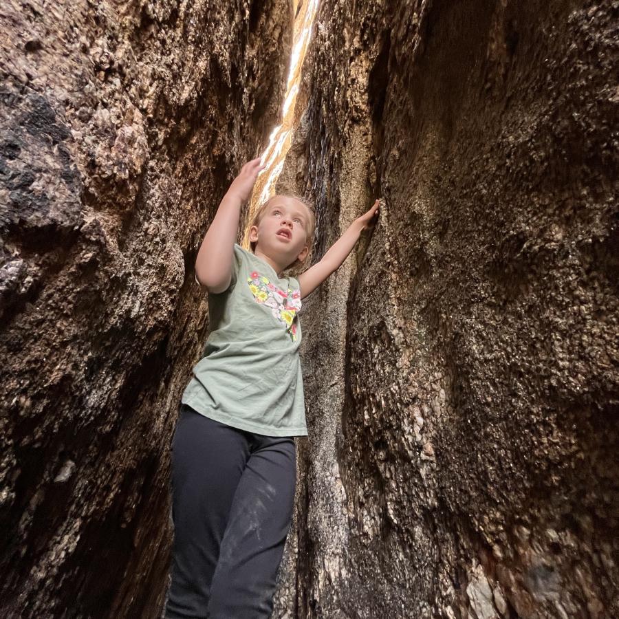 Emma Hummel exploring the Needles 