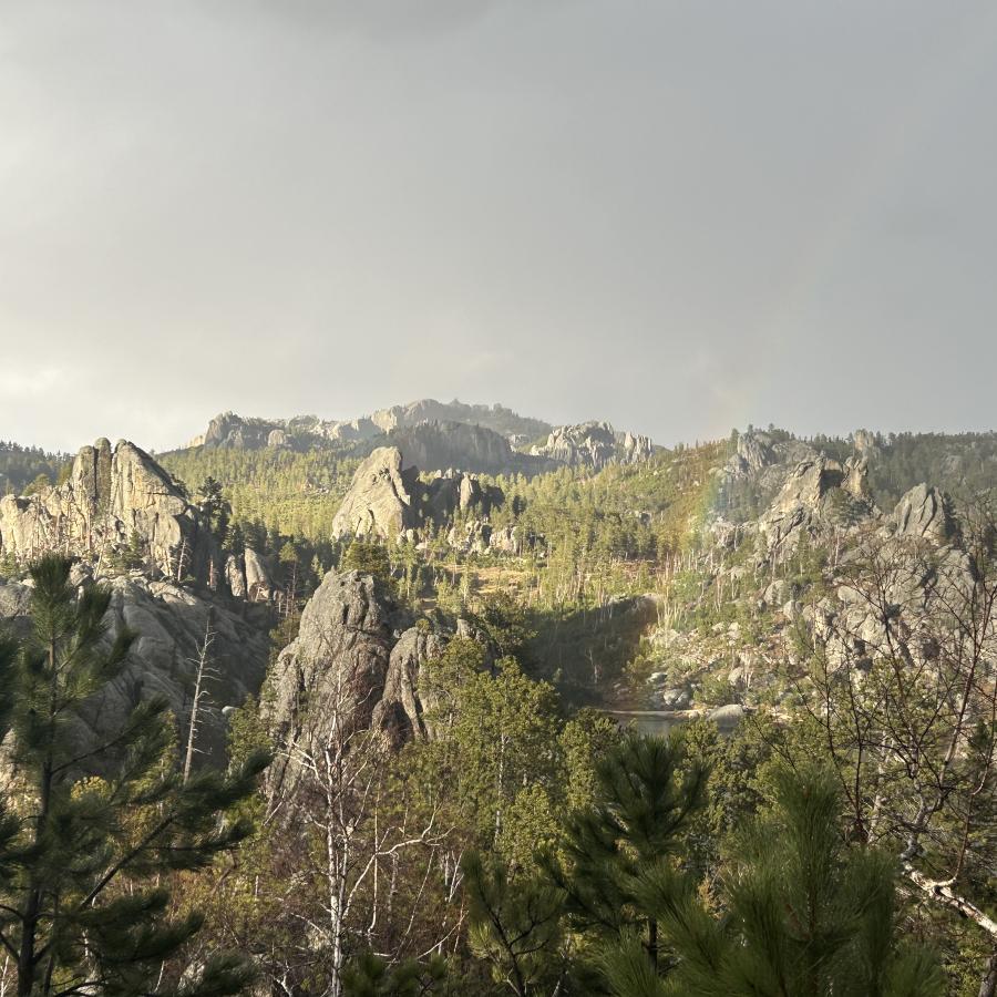 Rainbow over Sylvan Lake