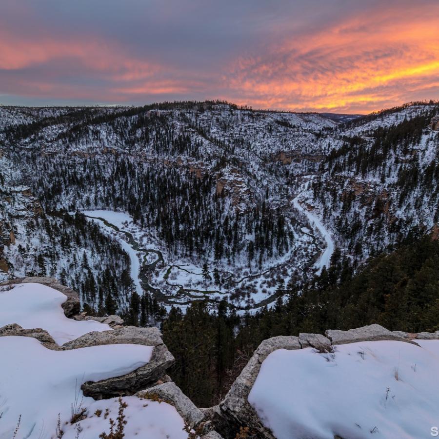 Sunset over Spearfish Canyon 